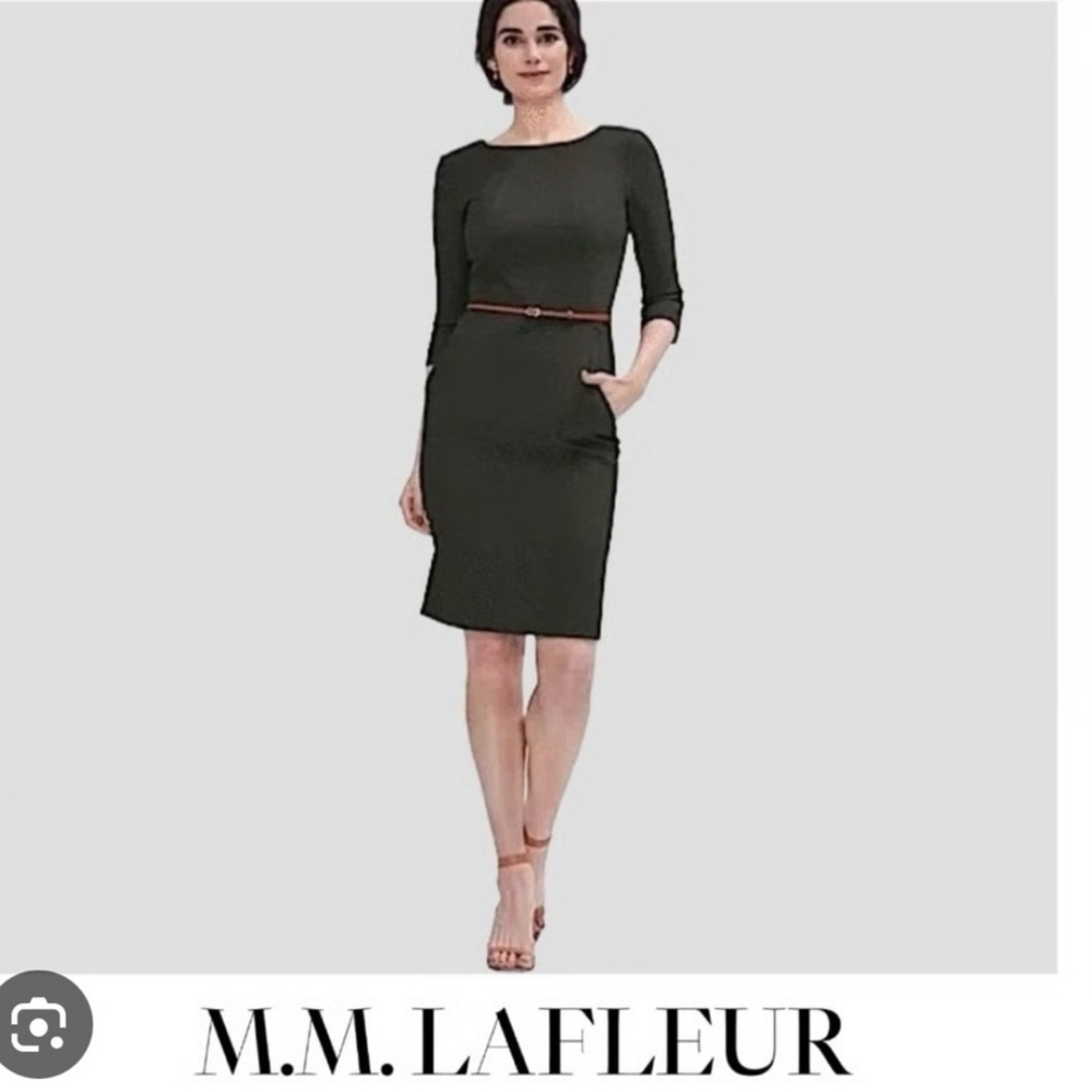 M.M. Lafleur Etsuko Dress Recycled Olive Green